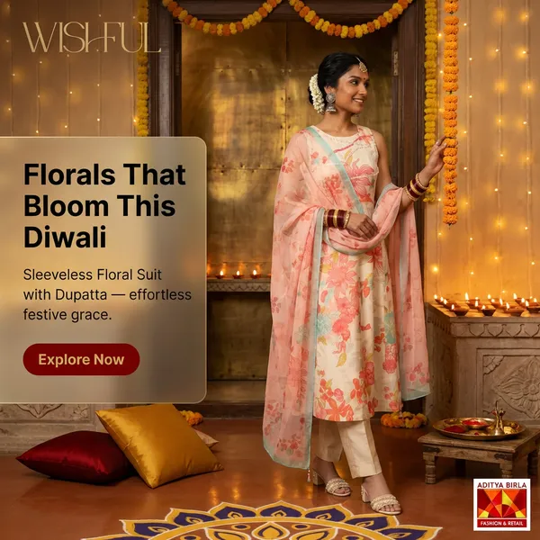 Festival campaign creative for an Indian apparel brand