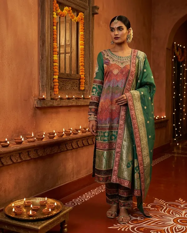 Editorial and campaign frames made by Karigar from real garments