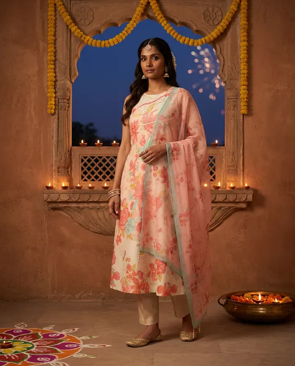 Festival campaign creative for an Indian apparel brand